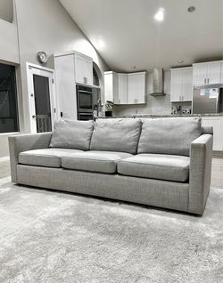 90 Inch Modern Gray 3 Seat Couch
