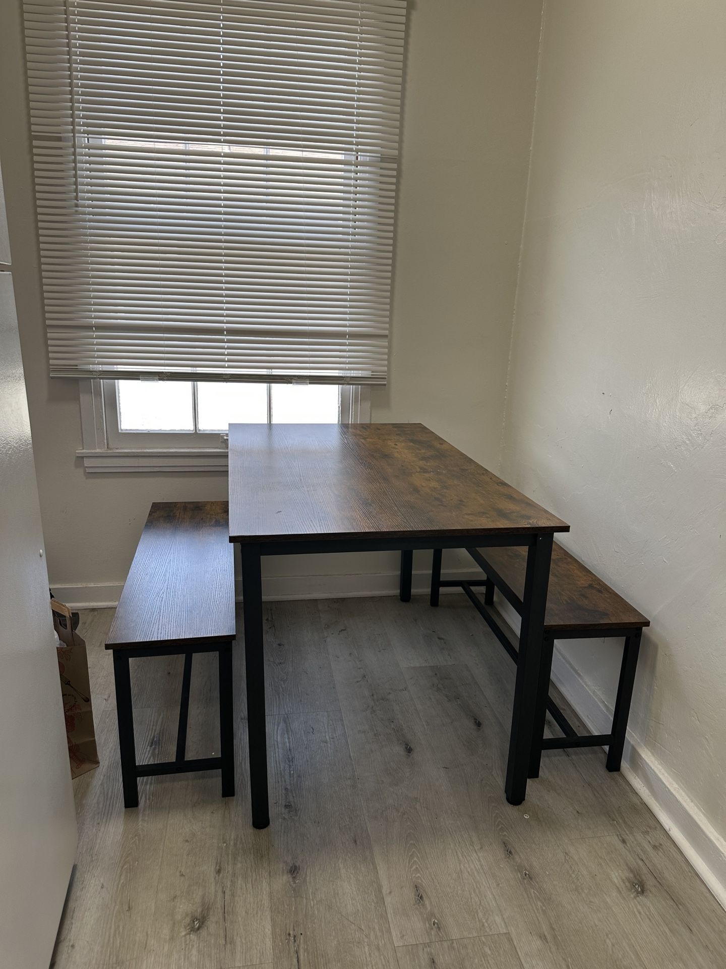 Dining/kitchen Table with 2 Benches