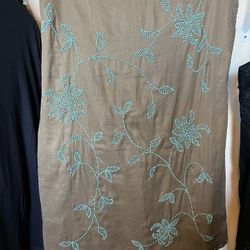 French Connection Linen Skirt embroidered with beads 