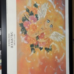 1997 Sailor Moon Usagi Flowers 1000 Edition Poster Print Matte