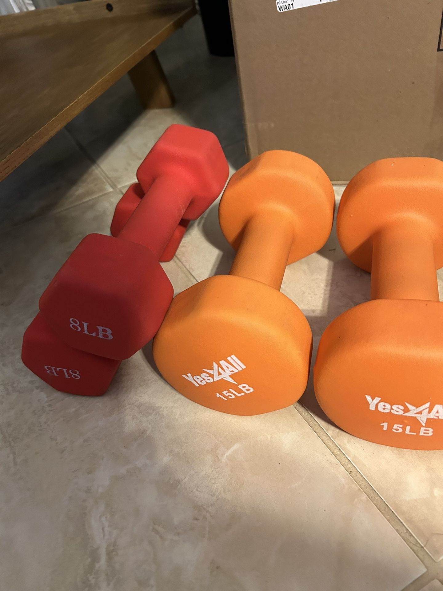 Set Of Dumbbells  In Great Conditions Must Go 