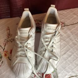 Adidas White Superstar Gym Shoes