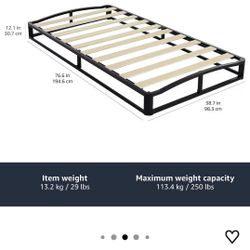 Free  2 Twin Size Metal Bed Frame Sturdy 
