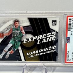 2021 Panini HOLO Donruss Optic LUKA DONCIC #7 PSA 10 EXPRESS LANE Mavericks 