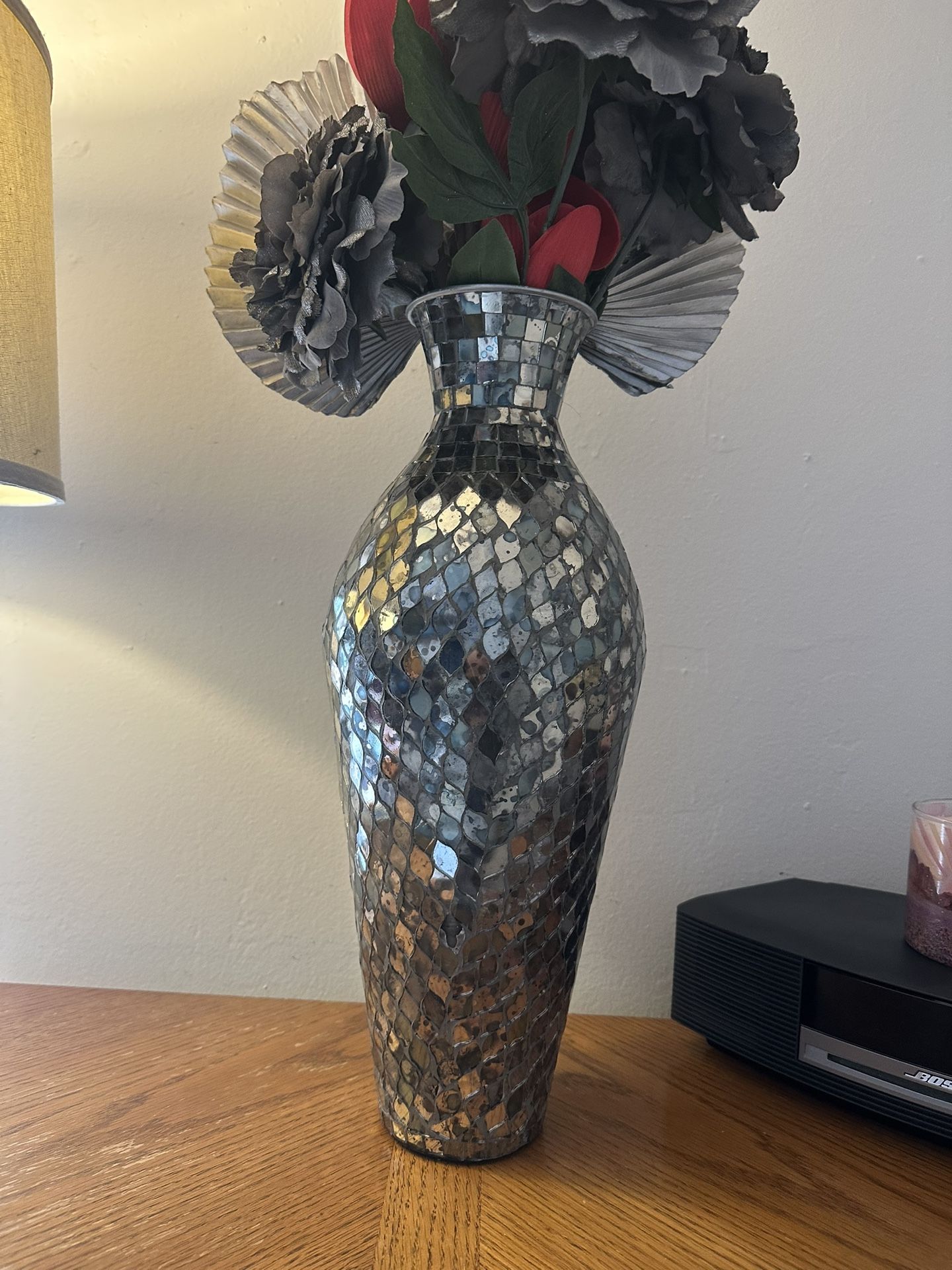 🆕Silver/Gray Mosaic Vase