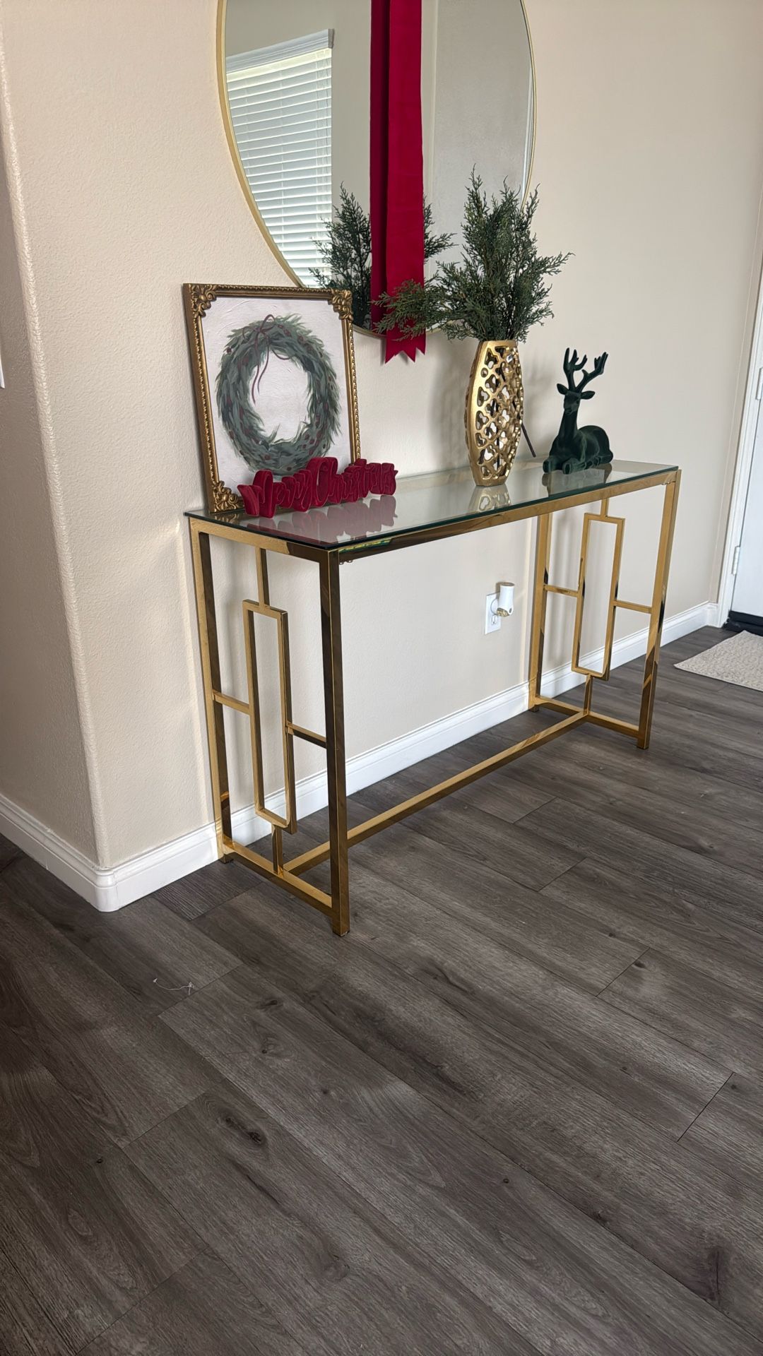 Gold Console Table