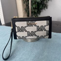 Michael Kors Jet Set Travel Large Double Zip Wallet Wristlet 