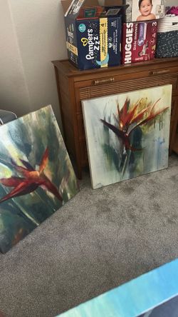 Bird of Paradise Paintings $25