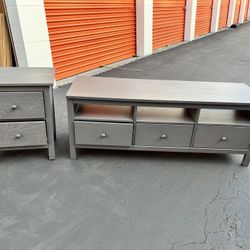 TV Console / Side Table / Coffee Table Plus End Table /  Nightstand 