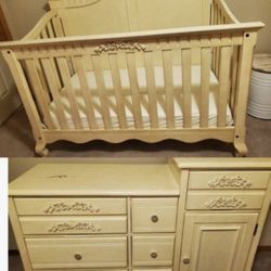 Crib & Dresser Set Solid Wood