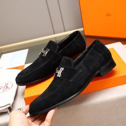 Hermes Men’s Leather Shoes With Box New 