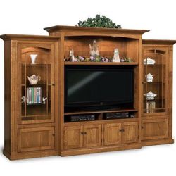 Luxury Solid Wood Wall Unit / Entertainment Center – Estate