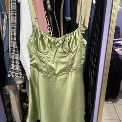 Green Corset Mini Dress