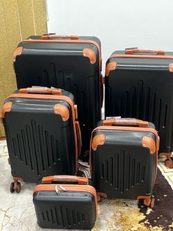 5-Piece Luggage Set Suitcases with Lock, 12/16/20/24/28 Inch
