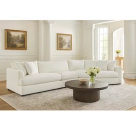 White 2 Piece Sectional couch