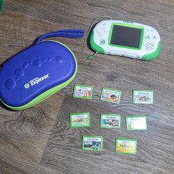 Lot of 8 Leap Frog Leapster Explorer console And  Games Tested