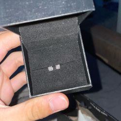  solitaire lab grown 2carat WG ear rings