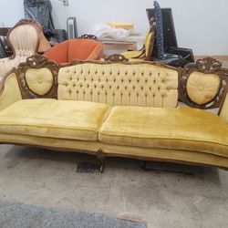 Victorian Style, Large Sofa With Matching Chair