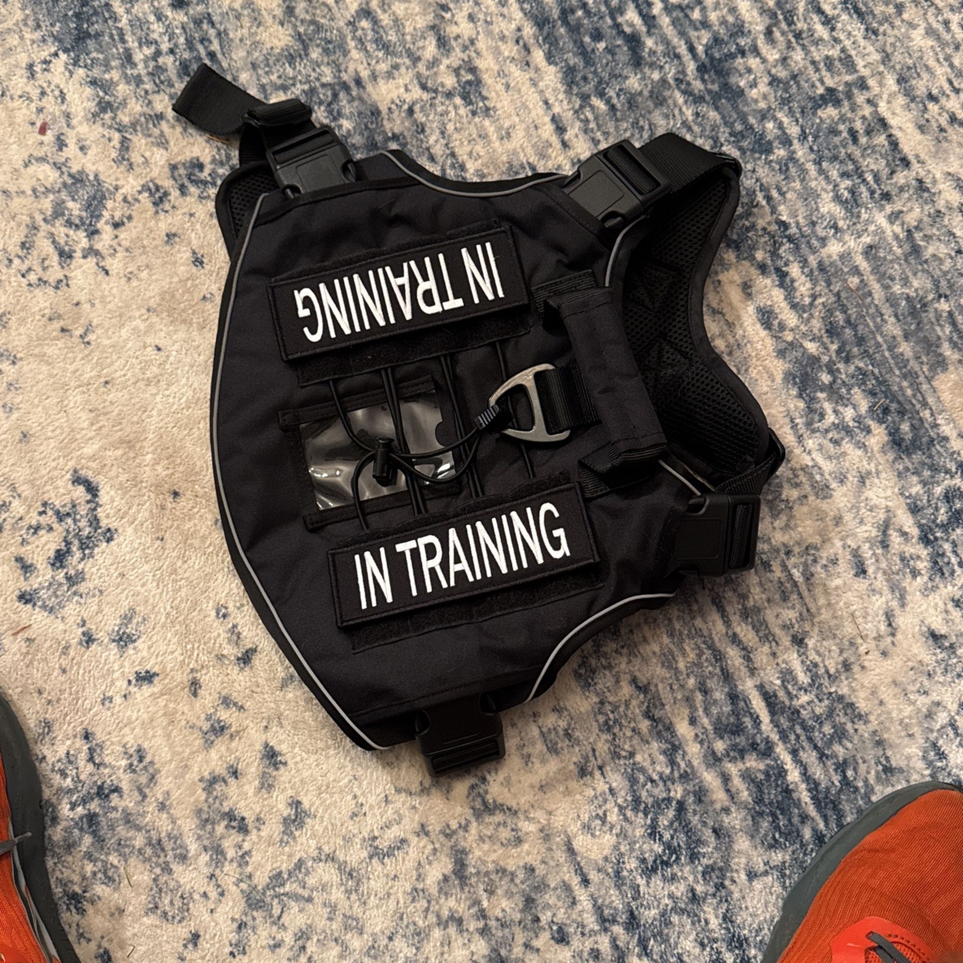 WINGOIN Black Tactical Dog Harness for Large Dogs No Pull Adjustable Pet Harness