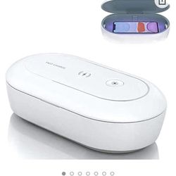 New Portable Cell Phone UV Light Sanitizer Box, Wireless Charger with USB Charging, UV Sterilizer Box with Aroma Diffuser, for Jewelry, Watches, Glass