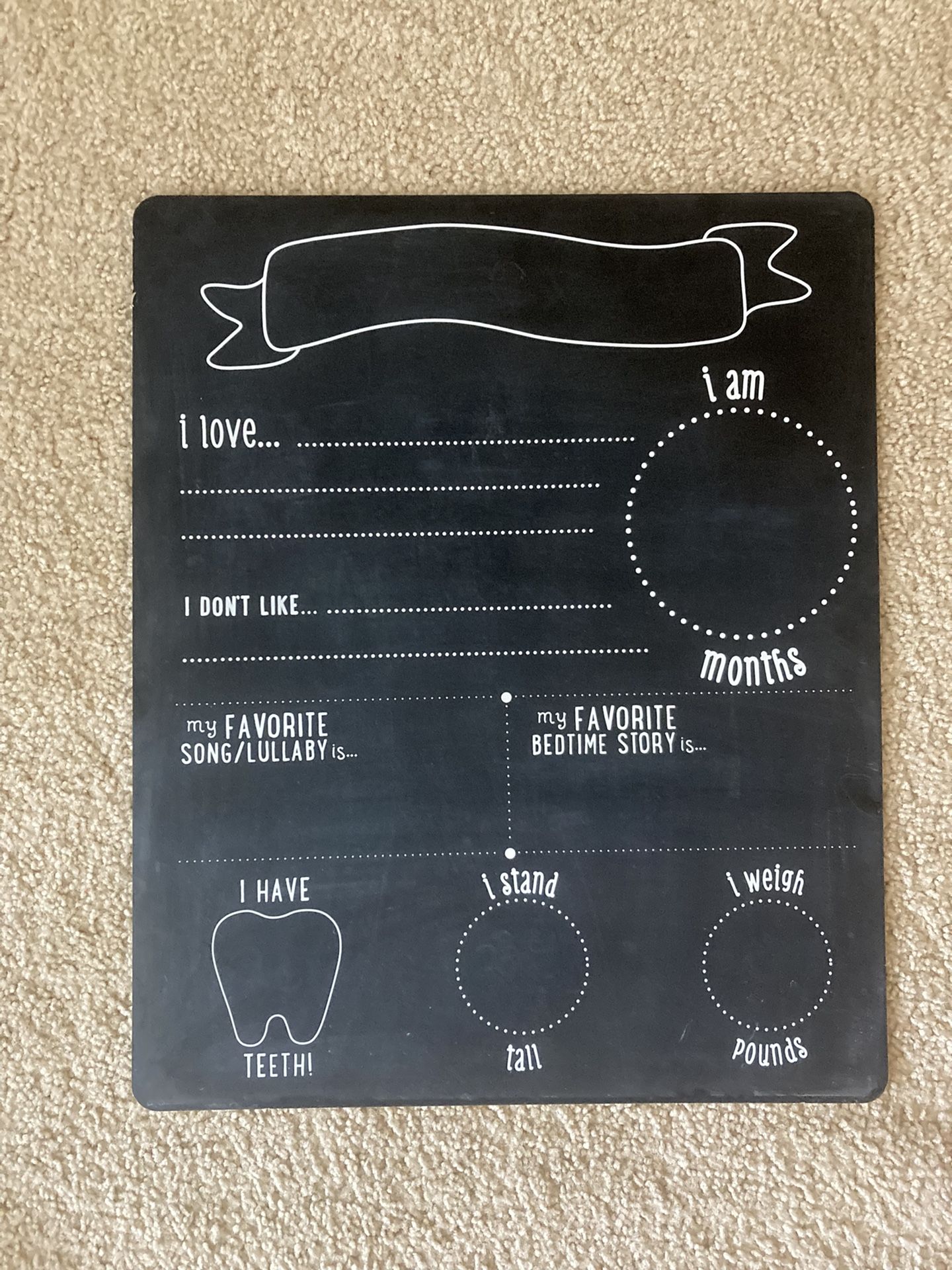 Baby Milestone Chalkboard