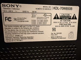 Sony 70 inch Smart TV . Great condition!