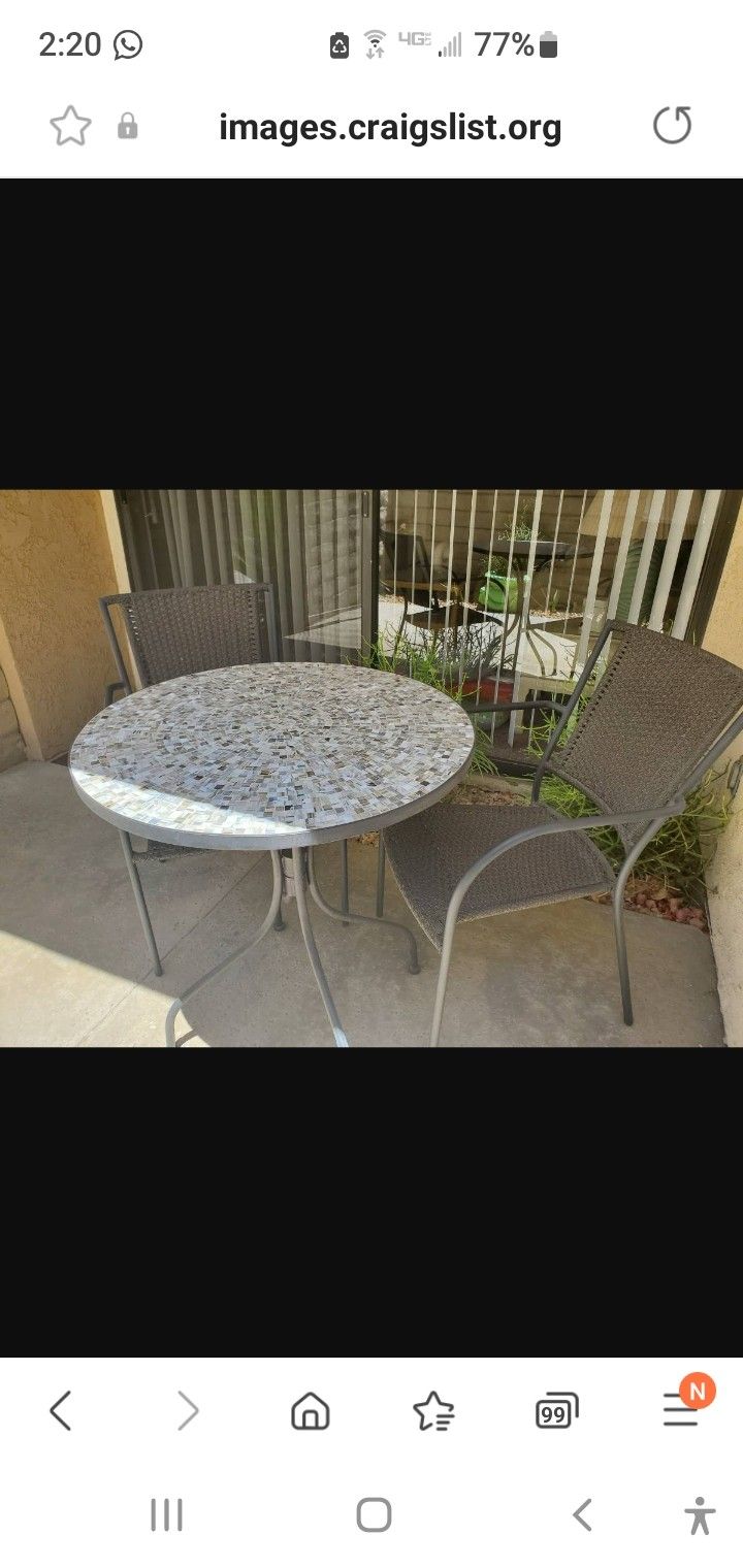 Bistro Table And 2 Chairs