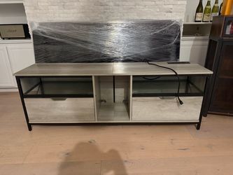 TV Stand with Storage and Power Outlet