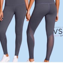 GRAY VICTORIAS SECRET MESH LEGGINGS.  SIZE XS