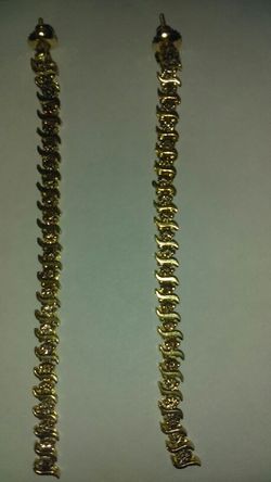 14K gold diamond earings