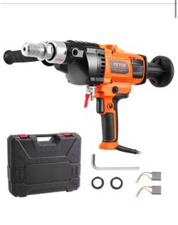 NEW IN BOX Shop VEVOR Core Drill Machine, 0.8-6.3 in. Drilling Diameter Handheld Diamond Core Drill Rig with Carrying Case, 2000-Watt