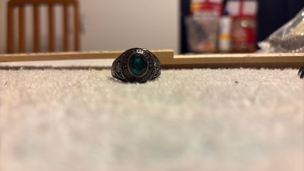 Penn Foster Class Ring with Green Stone