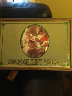 Vintage Wolfschmidt vodka serving tray