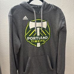 Portland Timbers Adidas Gray Hoodie Size Large