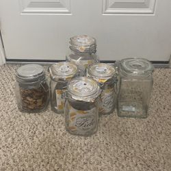 6 Mason jars