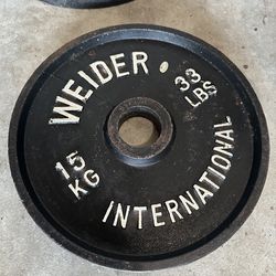 2-Inch Hole Barbell Weight Plate 33 Lbs 