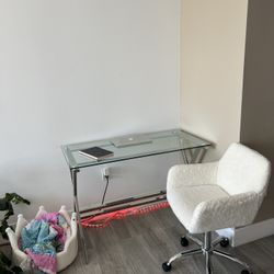 Modern glass desk