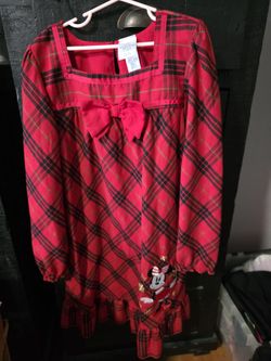 Disney Red Plaid Minnie Mouse Pajamas - Size 9/10