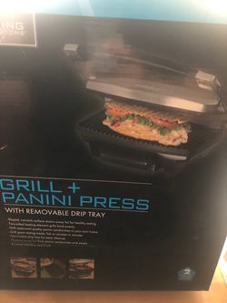 Grill + panini press - NEW in BOX !! $20 CASH firm !! Must come to HB , OC