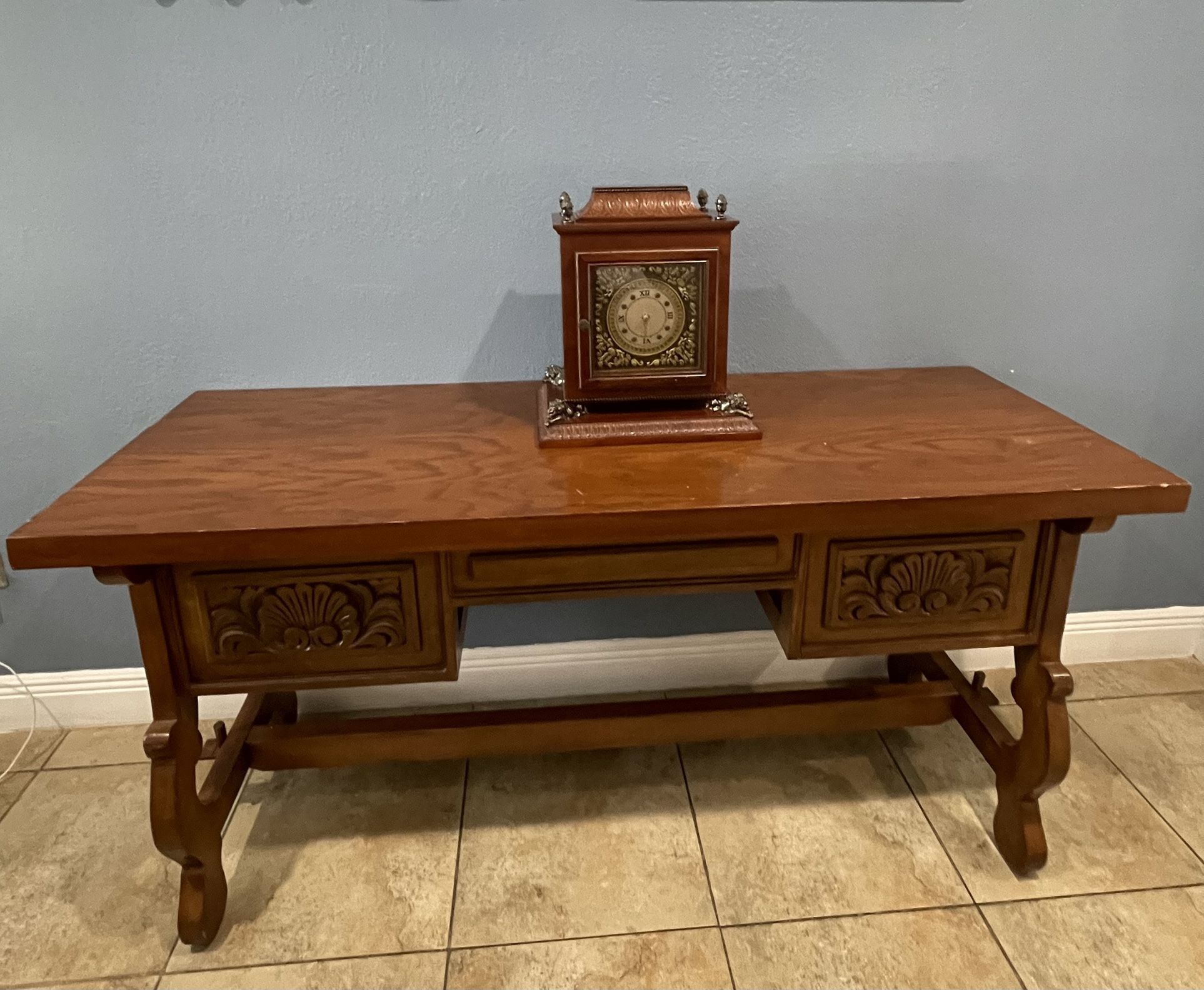 Antique Table and Clock