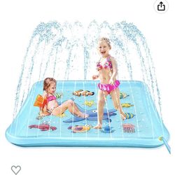 Splash Pad Sprinkler Outdoor Water Toys for Kids Age 3 4 5 6 7 8, 67" Inflatable Splash Pad Pool, Outside Backyard Summer Water Play Toys for Toddlers