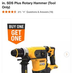 DEWALT FLEXVOLT 60V MAX Cordless 1-1/4 in. SDS Plus Rotary Hammer (Tool Only)