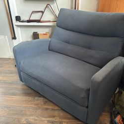 Blue Reclining Two Person Chair