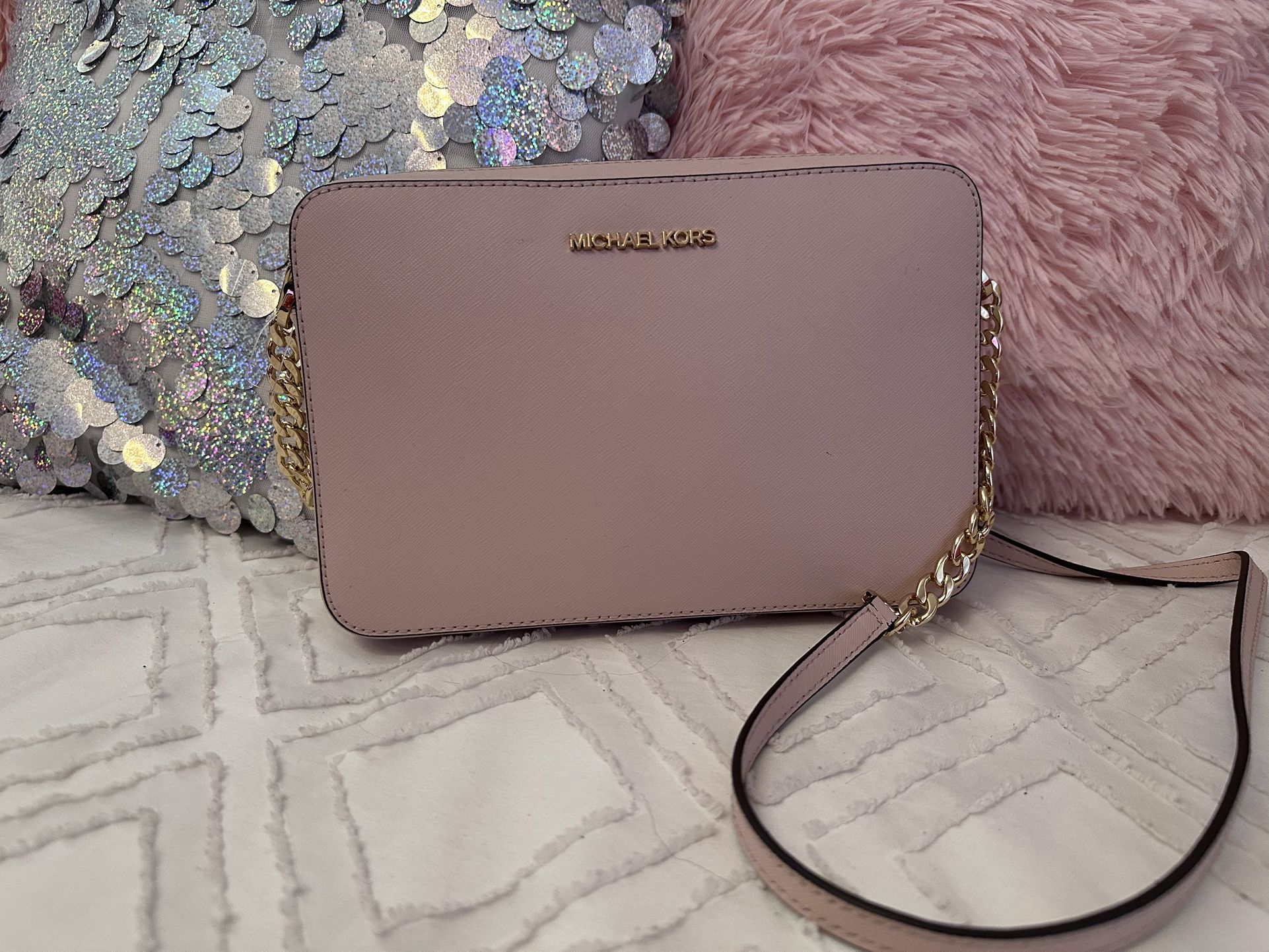 Michael Kors Jet Set Large Saffiano Leather Crossbody Bag