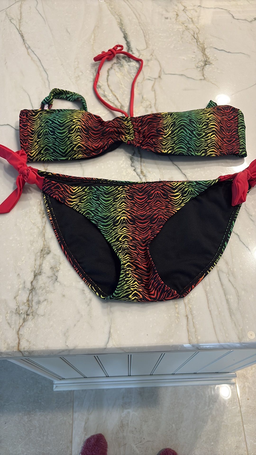 InGear Bikini Set Zebra Stripes Strips Multicolor