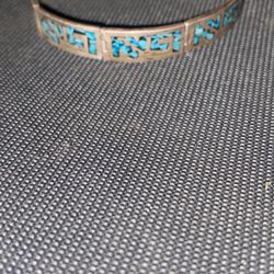 Vintage chips turquoise and sterling silver cuff bracelet male or female