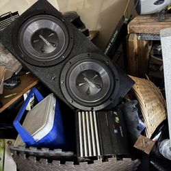 Kenwood KFC-w112s Subwoofer&alpine M450 Amplifier 