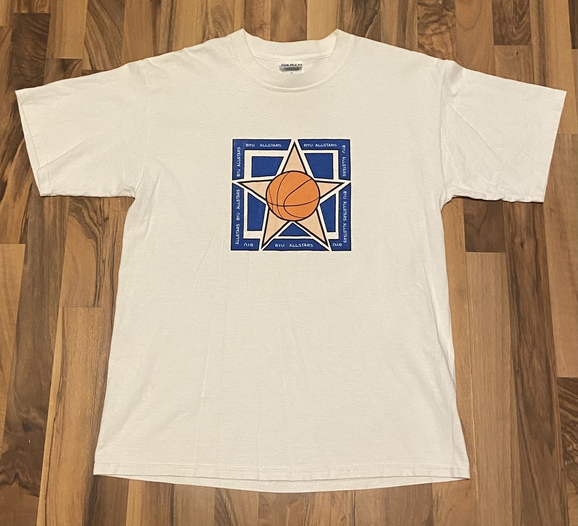 90s Y2K Byu All Stars Basketball Tee 