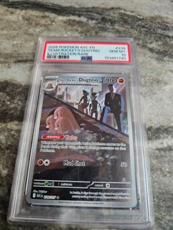 PSA 10 POKEMON ASC EN-ASCENDED HEROES #239 TEAM ROCKET'S DUGTRIO