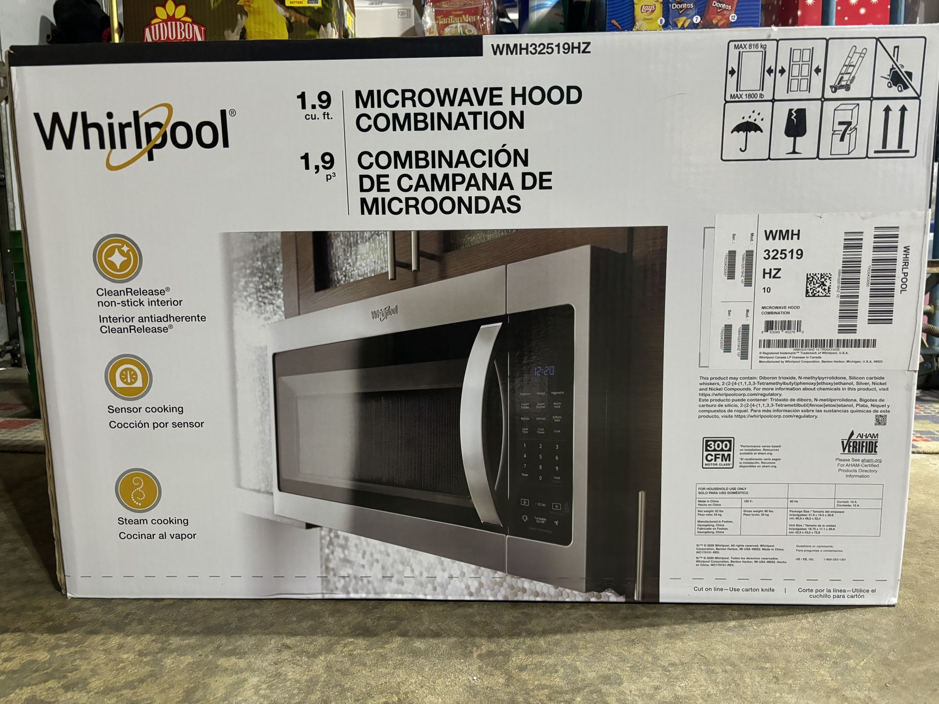 Whirlpool 1.9 cu. ft. Microwave Hood Combination 